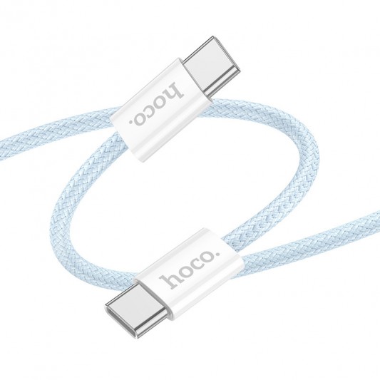 Дата кабель Hoco X104 Source 60W Type-C to Type-C (1m) Blue - зображення 1 