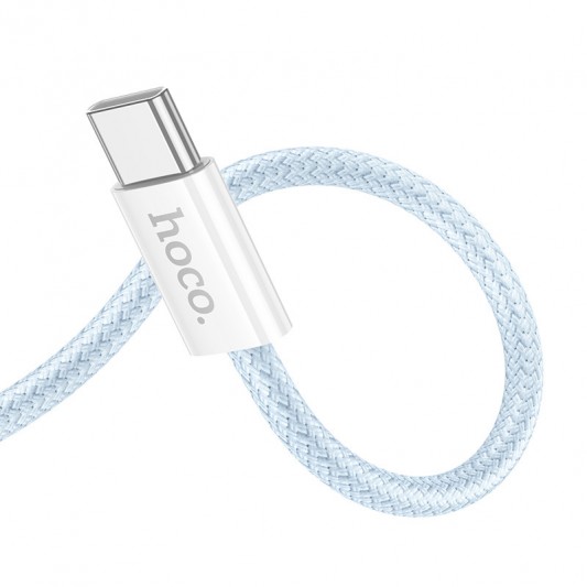 Дата кабель Hoco X104 Source 60W Type-C to Type-C (1m) Blue - зображення 2 