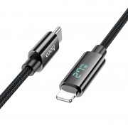 USB кабель Hoco U125 Benefit 27W Type-C to Lightning (1.2m), Черный