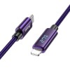 USB кабель Hoco U125 Benefit 27W Type-C to Lightning (1.2m), Фиолетовый