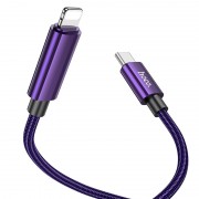 USB кабель Hoco U125 Benefit 27W Type-C to Lightning (1.2m), Фіолетовий