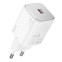 Блок питания Hoco N40 Mighty PD20W (1USB-C) White