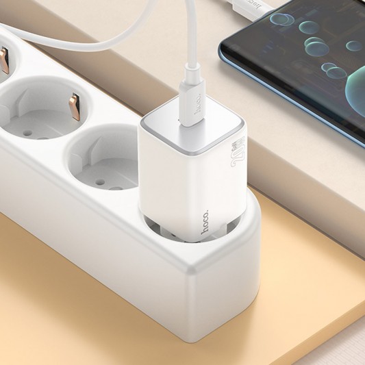 СЗУ Hoco N40 Mighty PD20W (1USB-C) White - изображение 3
