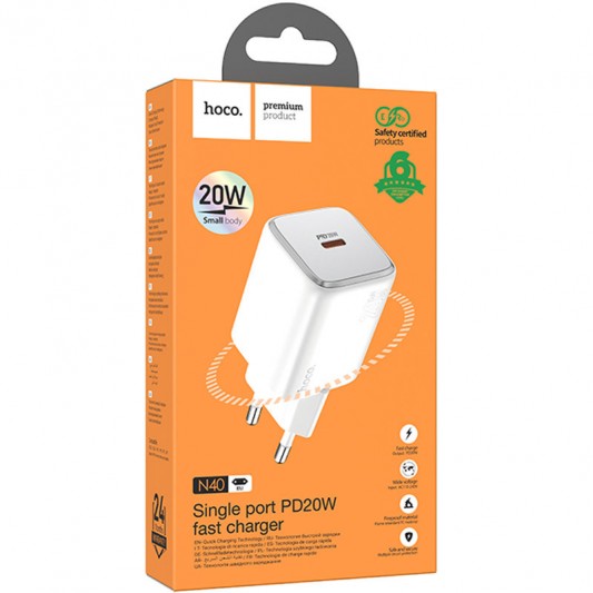 СЗУ Hoco N40 Mighty PD20W (1USB-C) White - изображение 4
