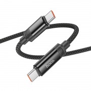 USB кабель Hoco U126 Lantern 100W Type-C to Type-C (1.2m), Черный