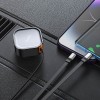 Зарядка в прикуриватель авто Hoco NZ13 Clever PD30W with telescopic cable Type-C to Lightning, Black