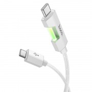 USB кабель Hoco U123 Regent colorful 60W Type-C to Type-C (1.2m), Серый