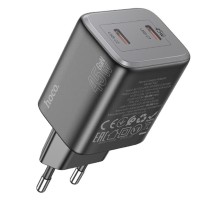Блок питания Hoco N42 Elogiado PD45W (2USB-C) Black