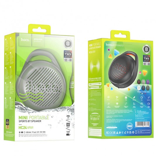 Bluetooth Колонка Hoco HC24 Hearty sports Gray - зображення 1 