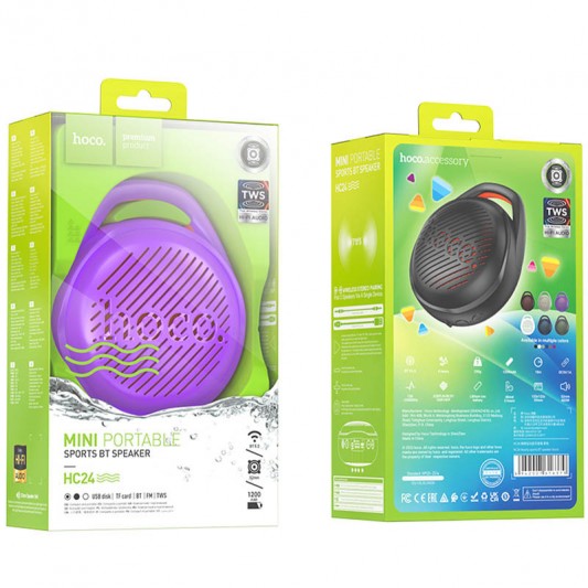 Bluetooth Колонка Hoco HC24 Hearty sports Purple - зображення 1 