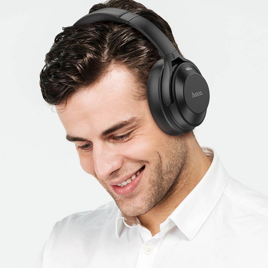 Накладные беспроводные наушники Hoco W37 Sound Active Noise Reduction Ultimate black - изображение 1