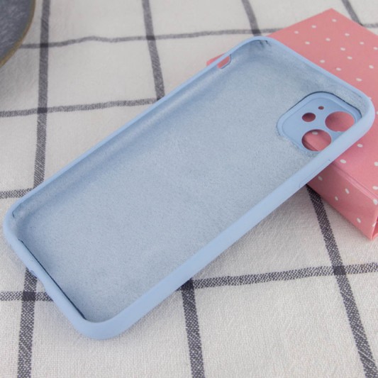 Чохол Silicone Case Full Camera Protective (AA) NO LOGO для Apple iPhone 12 (6.1"), Синій / Lilac Blue - зображення 1 