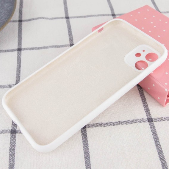 Чохол Silicone Case Full Camera Protective (AA) NO LOGO для Apple iPhone 12 (6.1"), Білий / White