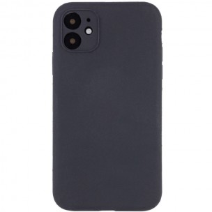 Чохол Silicone Case Full Camera Protective (AA) NO LOGO для Apple iPhone 12 (6.1") Сірий / Dark Gray