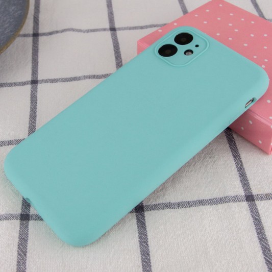 Чохол Silicone Case Full Camera Protective (AA) NO LOGO для Apple iPhone 12 (6.1"), Бірюзовий / Marine Green - зображення 1 