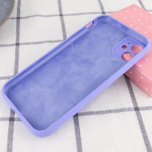 Чохол Silicone Case Full Camera Protective (AA) NO LOGO для Apple iPhone 12 (6.1"), Бузковий / Dasheen - зображення 1 