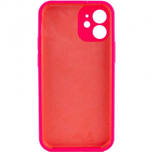 Чохол Silicone Case Full Camera Protective (AA) NO LOGO для iPhone 12 (6.1"), Рожевий / Barbie pink - зображення 1 