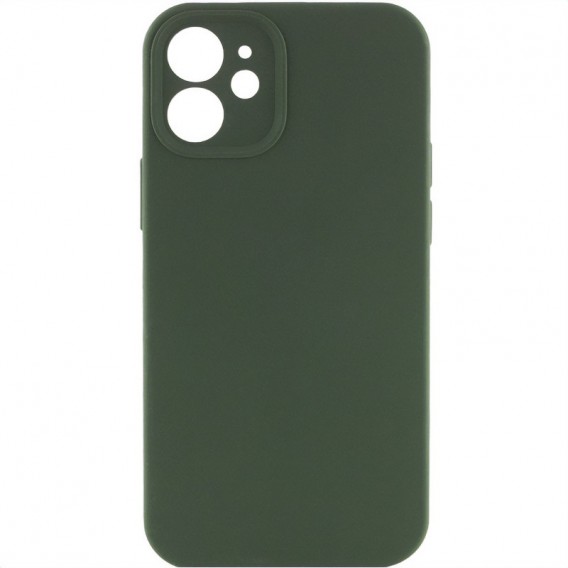 Чохол Silicone Case Full Camera Protective (AA) NO LOGO для Apple iPhone 12 (6.1"), Зелений / Cyprus Green