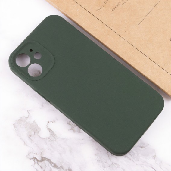 Чохол Silicone Case Full Camera Protective (AA) NO LOGO для Apple iPhone 12 (6.1"), Зелений / Cyprus Green