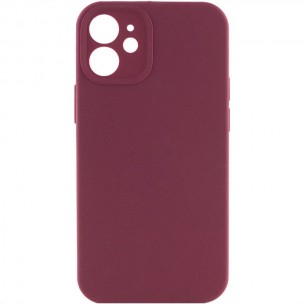 Чохол Silicone Case Full Camera Protective (AA) NO LOGO для Apple iPhone 12 (6.1") Бордовий / Plum Чохол Silicone Case Full Camera Protective (AA) NO LOGO для Apple iPhone 12 (6.1") Бордовий / Plum