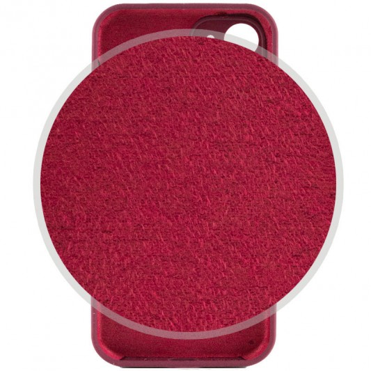 Чохол Silicone Case Full Camera Protective (AA) NO LOGO для Apple iPhone 12 (6.1"), Бордовий / Plum - зображення 2 
