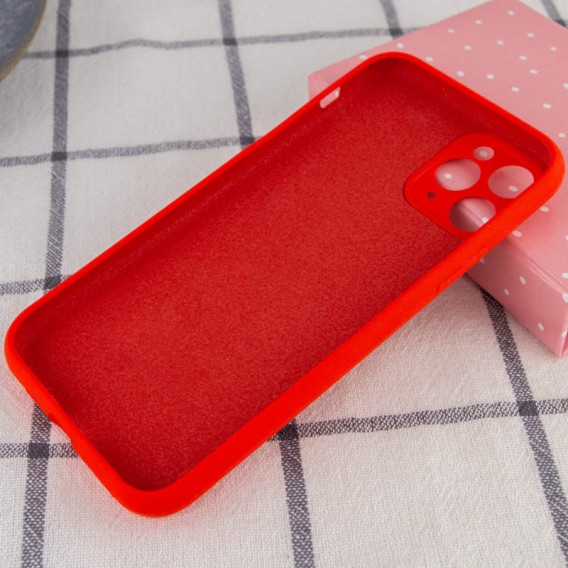 Чехол Silicone Case Full Camera Protective (AA) NO LOGO для Apple iPhone 12 Pro (6.1"), Красный / Red