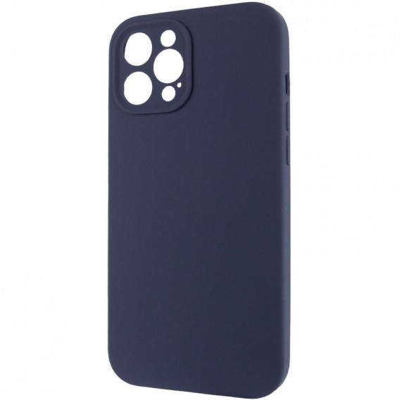 Чохол Silicone Case Full Camera Protective (AA) NO LOGO для Apple iPhone 12 Pro (6.1"), Темно-синій / Midnight blue