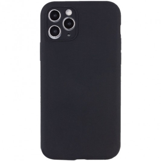 Чехол Silicone Case Full Camera Protective (AA) NO LOGO для Apple iPhone 12 Pro (6.1"), Черный / Black