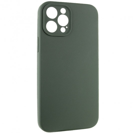 Чехол Silicone Case Full Camera Protective (AA) NO LOGO для Apple iPhone 12 Pro Max (6.7"), Зеленый / Cyprus Green - изображение 1