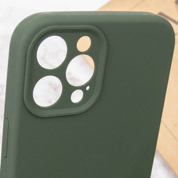 Чохол Silicone Case Full Camera Protective (AA) NO LOGO для Apple iPhone 12 Pro Max (6.7"), Зелений / Cyprus Green