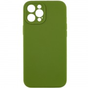 Чехол Silicone Case Full Camera Protective (AA) NO LOGO для Apple iPhone 12 Pro Max (6.7"), Зеленый / Dark Olive