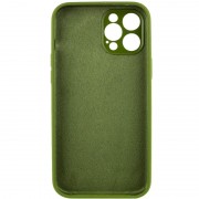 Чехол Silicone Case Full Camera Protective (AA) NO LOGO для Apple iPhone 12 Pro Max (6.7"), Зеленый / Dark Olive