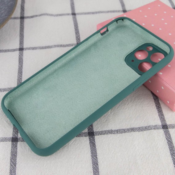 Чохол Silicone Case Full Camera Protective (AA) NO LOGO для Apple iPhone 12 Pro Max (6.7"), Зелений / Pine green