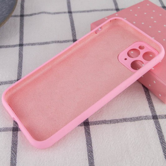 Чохол Silicone Case Full Camera Protective (AA) NO LOGO для Apple iPhone 12 Pro Max (6.7"), Рожевий / Light pink - зображення 1 