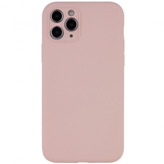 Чохол Silicone Case Full Camera Protective (AA) NO LOGO Apple iPhone 12 Pro Max (6.7"), Рожевий / Pink Sand