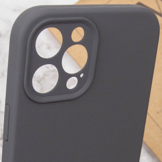 Чохол Silicone Case Full Camera Protective (AA) NO LOGO для Apple iPhone 12 Pro Max (6.7"), Сірий / Dark Gray - зображення 5 