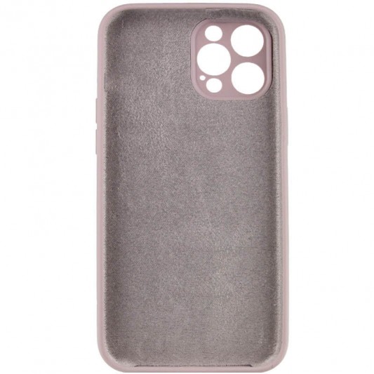 Чохол Silicone Case Full Camera Protective (AA) NO LOGO для Apple iPhone 12 Pro Max (6.7"), Сірий / Lavender - зображення 3 