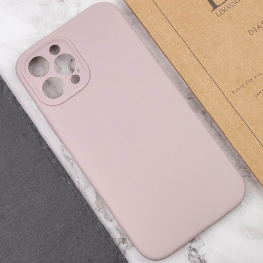 Чохол Silicone Case Full Camera Protective (AA) NO LOGO для Apple iPhone 12 Pro Max (6.7"), Сірий / Lavender - зображення 4 