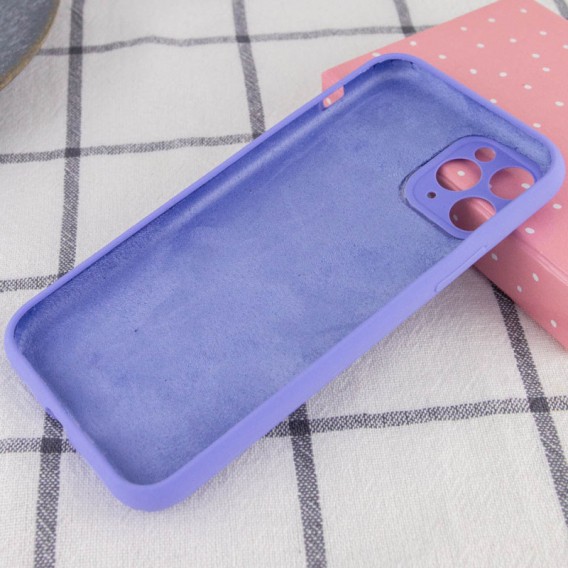 Чохол Silicone Case Full Camera Protective (AA) NO LOGO для Apple iPhone 12 Pro Max (6.7") Бузковий / Dasheen