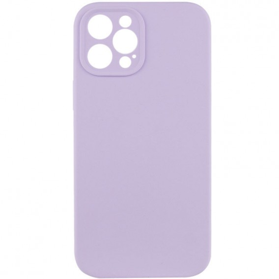 Чехол Silicone Case Full Camera Protective (AA) NO LOGO для Apple iPhone 12 Pro Max (6.7"), Сиреневый / Lilac
