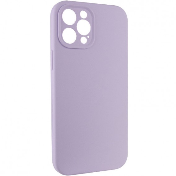 Чехол Silicone Case Full Camera Protective (AA) NO LOGO для Apple iPhone 12 Pro Max (6.7"), Сиреневый / Lilac