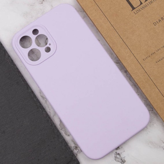 Чехол Silicone Case Full Camera Protective (AA) NO LOGO для Apple iPhone 12 Pro Max (6.7"), Сиреневый / Lilac