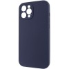 Чехол Silicone Case Full Camera Protective (AA) NO LOGO для Apple iPhone 12 Pro Max (6.7"), Темно-синий / Midnight blue