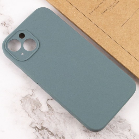 Чехол Silicone Case Full Camera Protective (AA) NO LOGO для Apple iPhone 13 (6.1"), Зеленый / Pine green - изображение 2