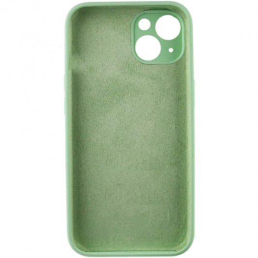 Чехол Silicone Case Full Camera Protective (AA) NO LOGO для Apple iPhone 13 (6.1"), Зеленый / Pistachio - изображение 3