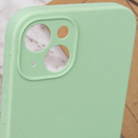 Чохол Silicone Case Full Camera Protective (AA) NO LOGO для Apple iPhone 13 (6.1"), Зелений / Pistachio
