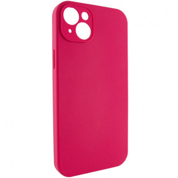 Чохол Silicone Case Full Camera Protective (AA) NO LOGO для Apple iPhone 13 (6.1"), Червоний / Rose Red