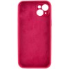 Чохол Silicone Case Full Camera Protective (AA) NO LOGO для Apple iPhone 13 (6.1"), Червоний / Rose Red