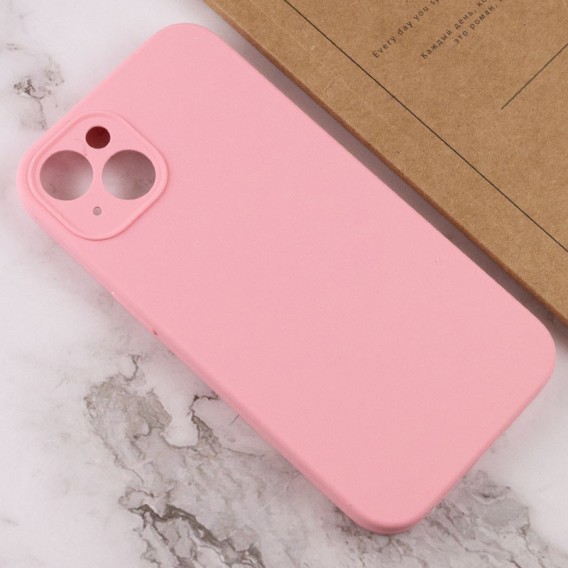 Чохол Silicone Case Full Camera Protective (AA) NO LOGO для Apple iPhone 13 (6.1"), Рожевий / Light pink