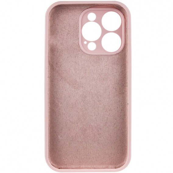 Чохол Silicone Case Full Camera Protective (AA) NO LOGO для Apple iPhone 13 Pro Max (6.7") Рожевий / Chalk Pink